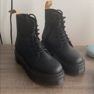 Dr. Martens Jadon Chunky boots in vegan black